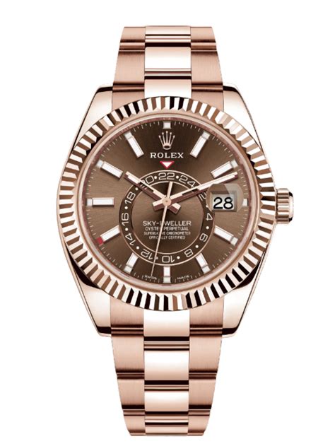 rolex sky dweller chocolate rose gold|rolex 326935.